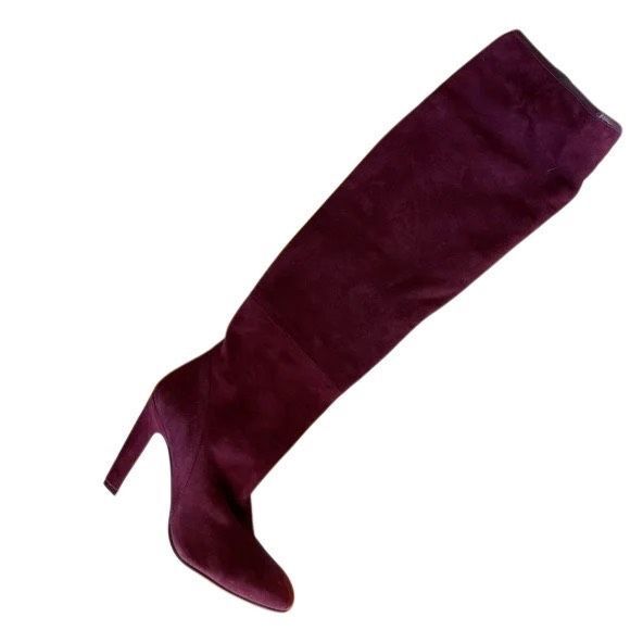 Stuart Weitzman burgundy suede boots- size 9 - Picture 7 of 9